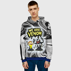 Толстовка-худи мужская We are Venom - Morty, цвет: 3D-синий — фото 2