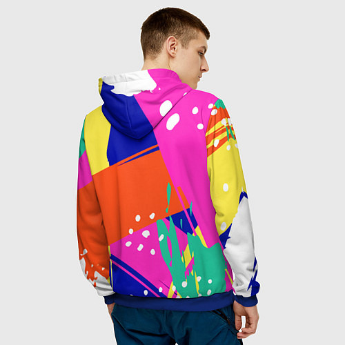 Мужская толстовка Rick-Venom and Morty - rock group / 3D-Синий – фото 4