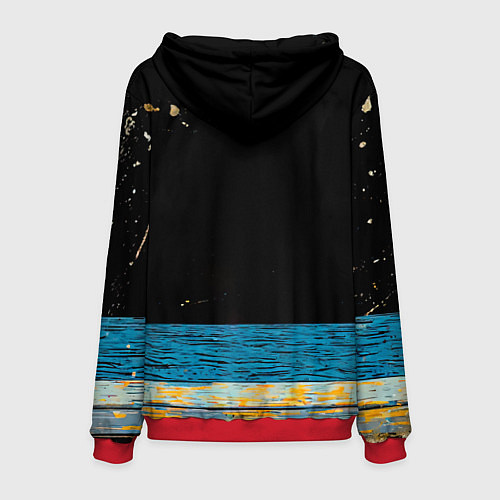 Мужская толстовка Чайка на море ночью / 3D-Красный – фото 2