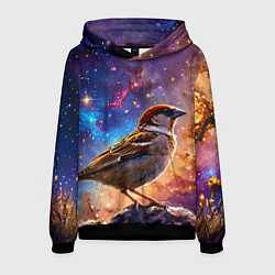 Мужская толстовка Воробей в космосе