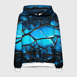 Мужская толстовка Синяя текстура объемных плит