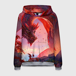 Мужская толстовка Дракон красный мифический