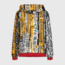 Мужская толстовка Cyberpunk pattern yellow