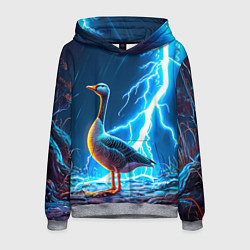 Мужская толстовка Гусь и разряд молнии