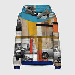 Мужская толстовка Ретро коллаж с автомобилем