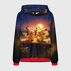 Мужская толстовка Пикачу - день святого Валентина