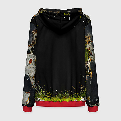 Мужская толстовка Корова на черном / 3D-Красный – фото 2