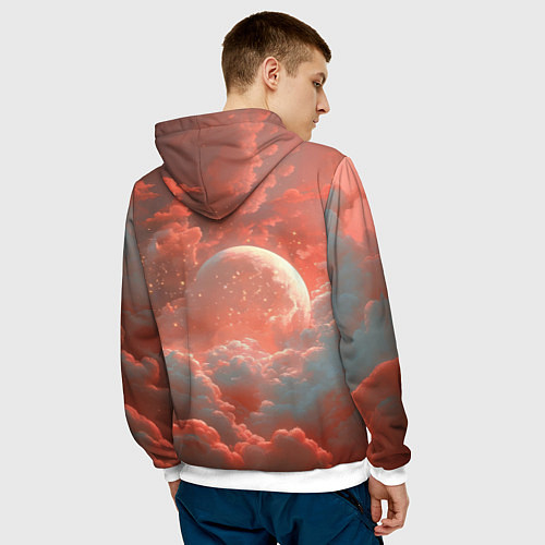 Мужская толстовка Белый летящий голубь / 3D-Белый – фото 4