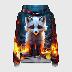 Мужская толстовка Песец в огне