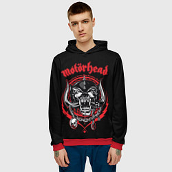 Толстовка-худи мужская Motorhead skull, цвет: 3D-красный — фото 2
