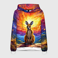 Мужская толстовка Кенгуру в космосе