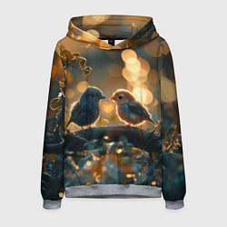 Мужская толстовка Влюбленные птички