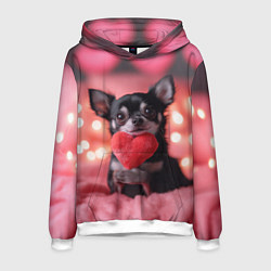 Мужская толстовка Чихуахуа с сердечком
