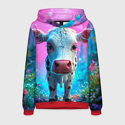 Мужская толстовка Коровка в сказочном лесу