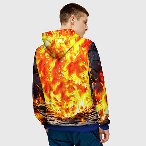Мужская толстовка Овечка в огне / 3D-Синий – фото 4