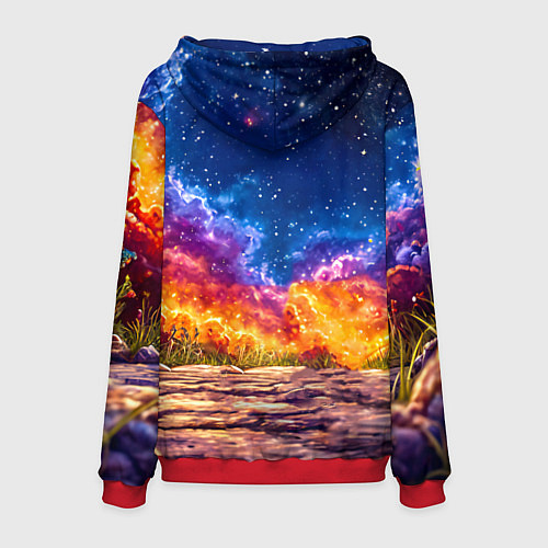 Мужская толстовка Зачик и космическое небо / 3D-Красный – фото 2