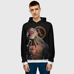 Толстовка-худи мужская Half life - vortigaunt, цвет: 3D-белый — фото 2