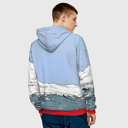 Мужская толстовка Русский не сдаются - мощный медведь / 3D-Красный – фото 4