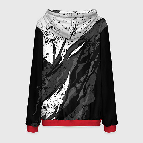 Мужская толстовка Toyota - белый разрыв / 3D-Красный – фото 2