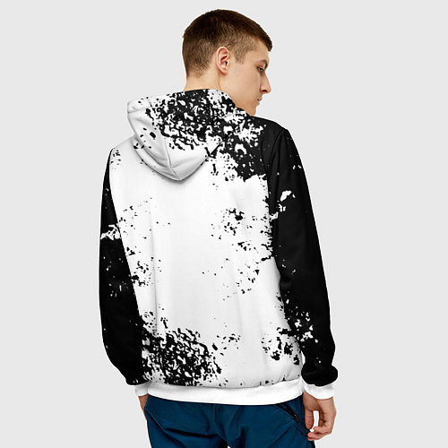 Мужская толстовка Blink 182 - рок пес / 3D-Белый – фото 4