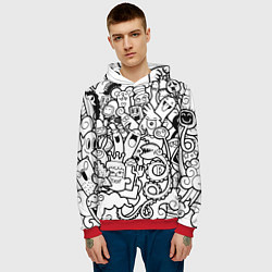 Толстовка-худи мужская Каляки маляки, цвет: 3D-красный — фото 2