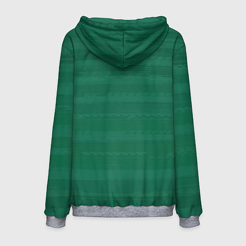 Мужская толстовка Тёмный зелёный текстурные полосы / 3D-Меланж – фото 2