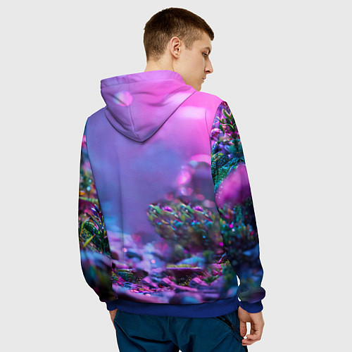 Мужская толстовка Козлик в розовом / 3D-Синий – фото 4