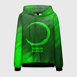 Мужская толстовка Demon Slayer - green gradient