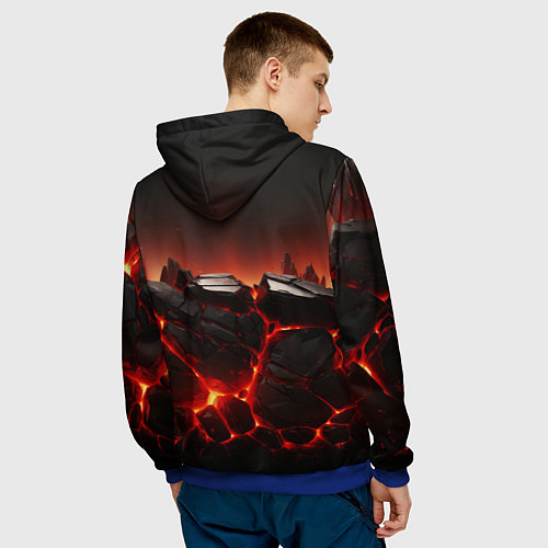 Мужская толстовка Kingdom Come Deliverance 2 черные камни / 3D-Синий – фото 4