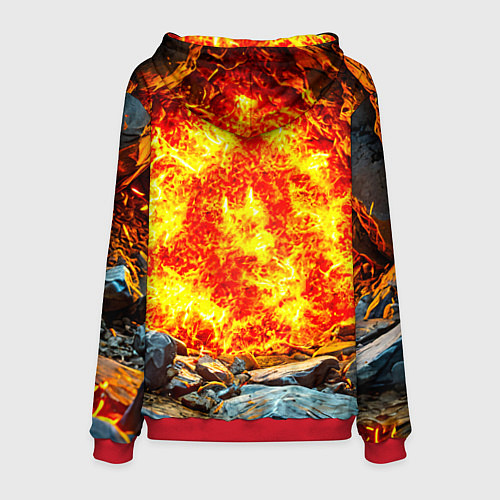 Мужская толстовка Акула в огне / 3D-Красный – фото 2