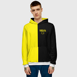 Толстовка-худи мужская Нирвана два цвета, цвет: 3D-белый — фото 2