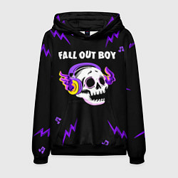 Мужская толстовка Fall Out Boy неоновый череп