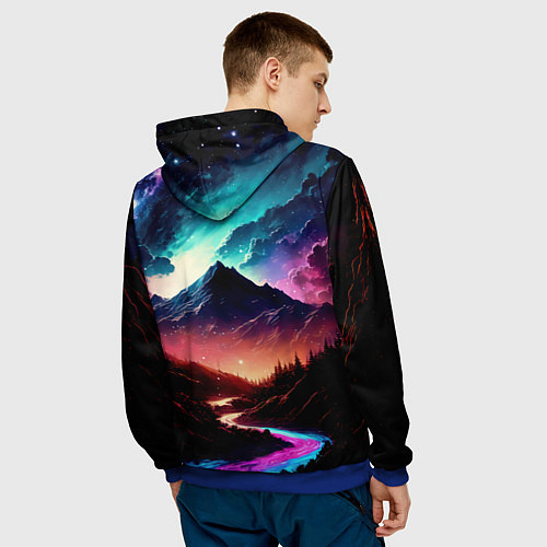 Мужская толстовка Silvervale / 3D-Синий – фото 4