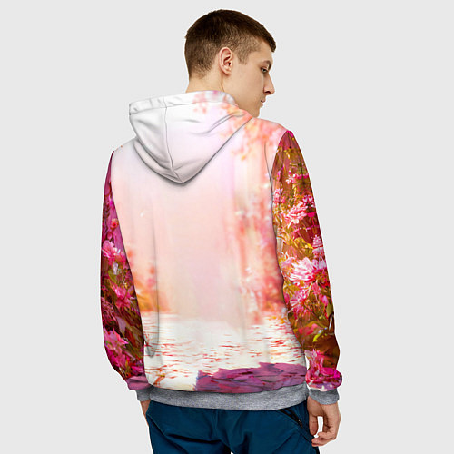 Мужская толстовка Альпака в розовом / 3D-Меланж – фото 4