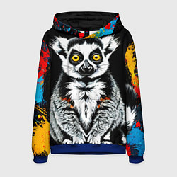 Мужская толстовка Лемур на черном