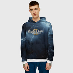 Толстовка-худи мужская Kingdom Come Deliverance 2 blue sky, цвет: 3D-белый — фото 2