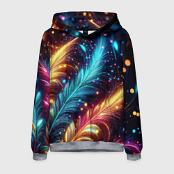 Мужская толстовка Неоновые разноцветные перья