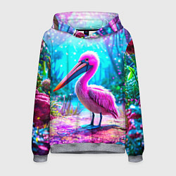 Мужская толстовка Пеликан в сказачном лесу