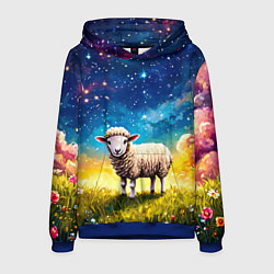 Мужская толстовка Овечка и звездное небо