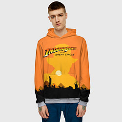 Толстовка-худи мужская Indiana Jones and the Great Circle, цвет: 3D-меланж — фото 2