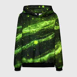 Мужская толстовка Текстура зеленая жидкость