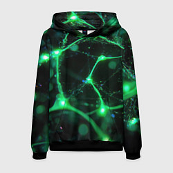 Мужская толстовка Зеленый нейроны