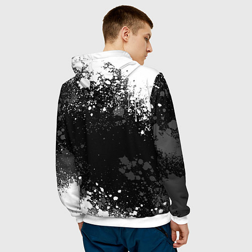Мужская толстовка Kingdom come 2 - белые брызги / 3D-Белый – фото 4