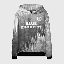 Толстовка-худи мужская Blue Exorcist - grey gradient посередине, цвет: 3D-черный