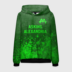 Мужская толстовка Asking Alexandria - green gradient посередине