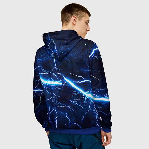 Мужская толстовка Даллас Маверикс в разрядах молний / 3D-Синий – фото 4