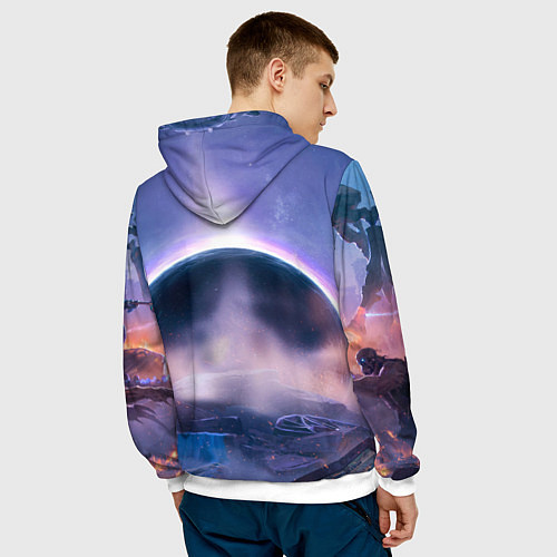 Мужская толстовка Предзнаменования тирании Helldivers 2 / 3D-Белый – фото 4