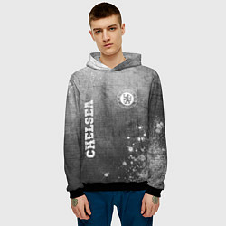 Толстовка-худи мужская Chelsea - grey gradient вертикально, цвет: 3D-черный — фото 2