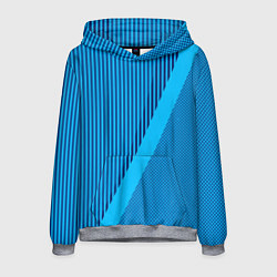 Мужская толстовка Сине-голубой с широкой полосой