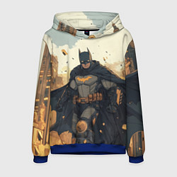 Мужская толстовка Бэтмен и разрушенный город